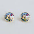 Baroque-Inspired Floral Pearl Drop Earrings