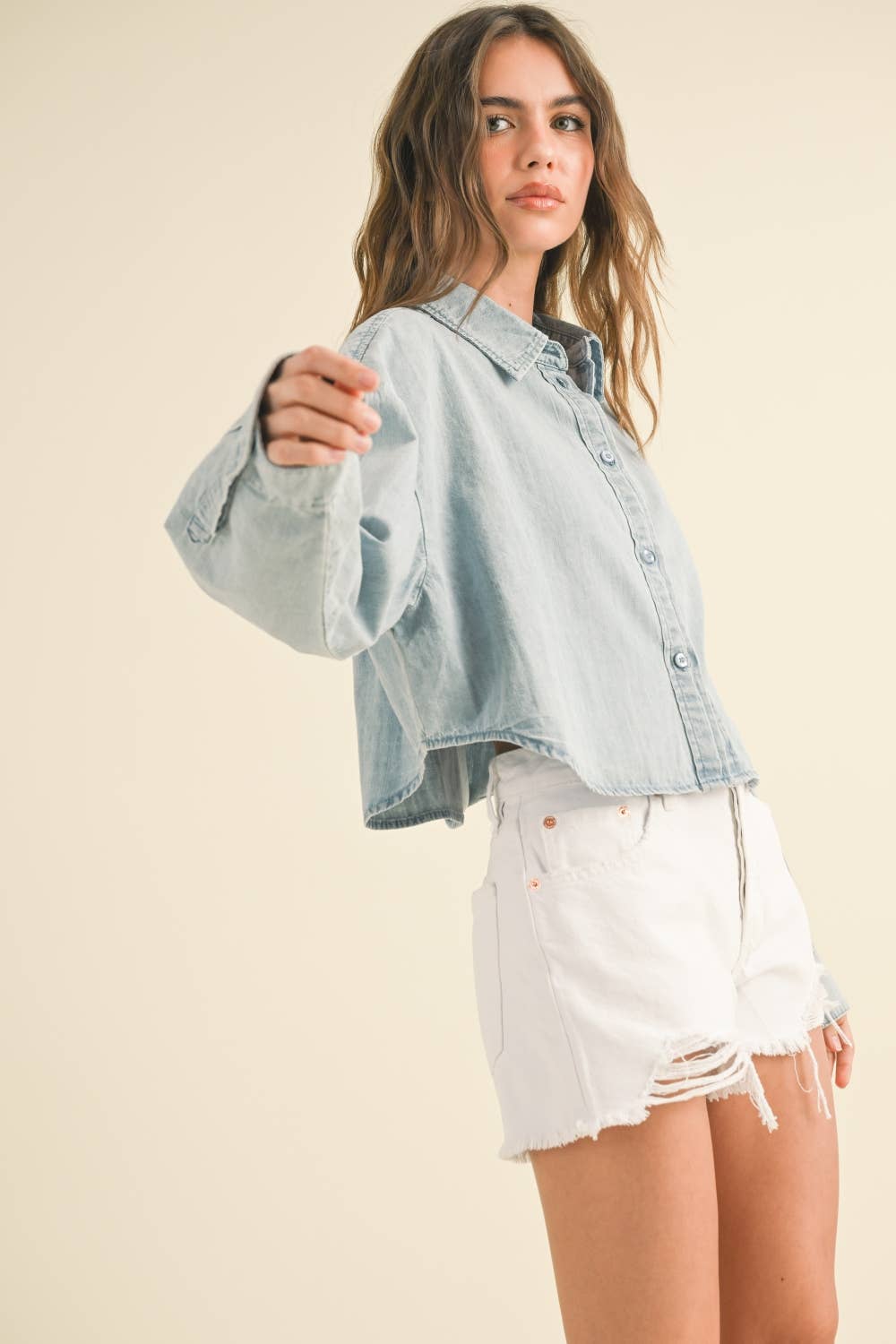 BUTTONDOWN SHORT BODY DENIM SHIRTS