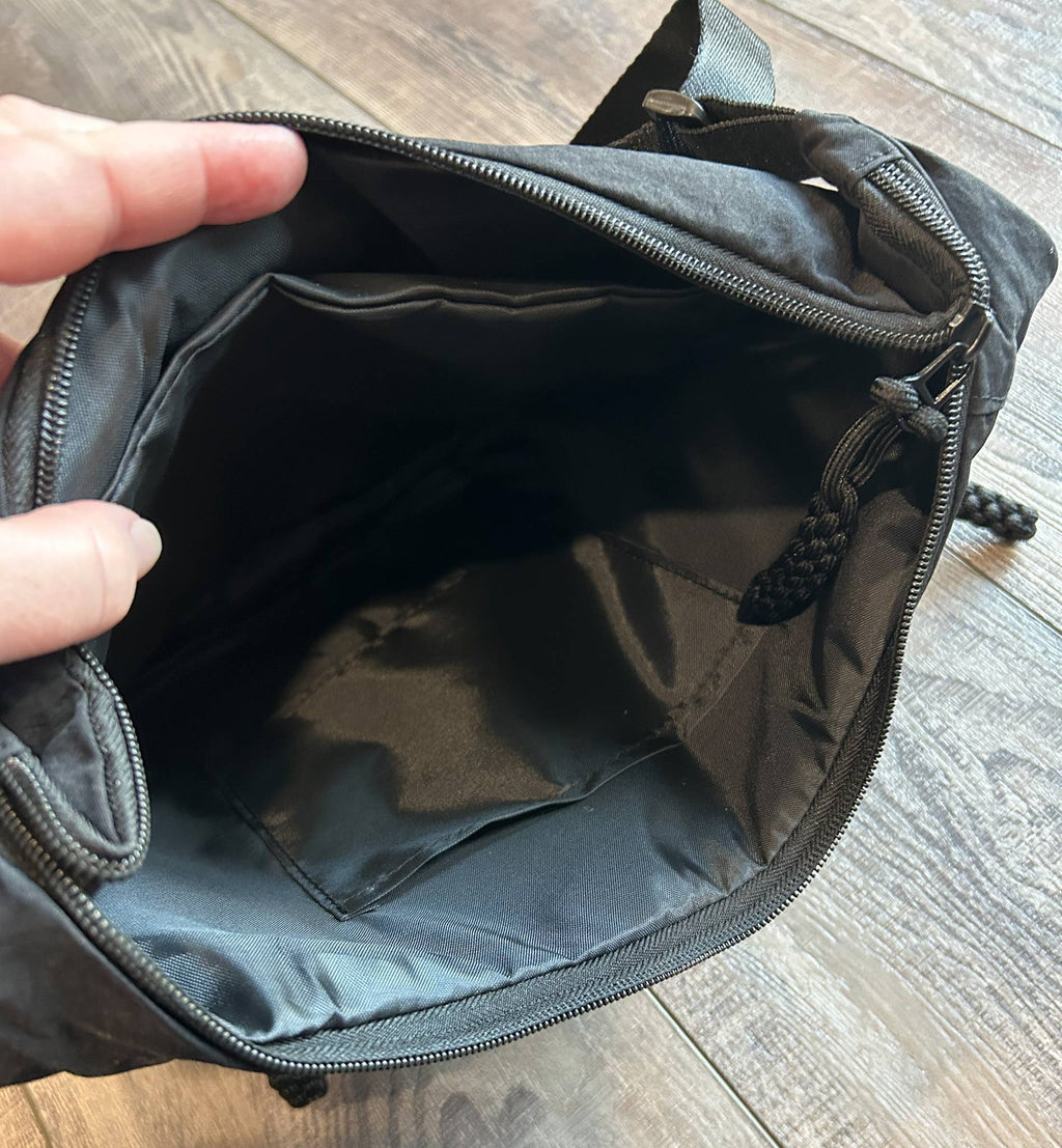 Large Nylon Crescent 3 Zipper Bag