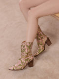 The Sorrel | Rose Garden Tapestry Western Bootie