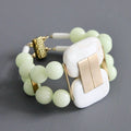 White Turquoise and Celadon Bracelet