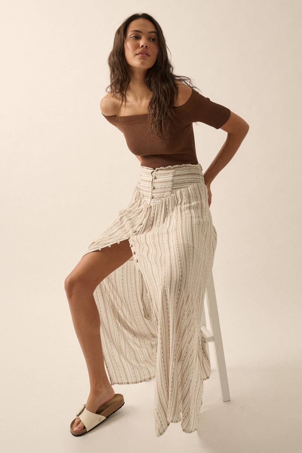 Shaper Fit Off-Shoulder Rib Knit Bodysuit