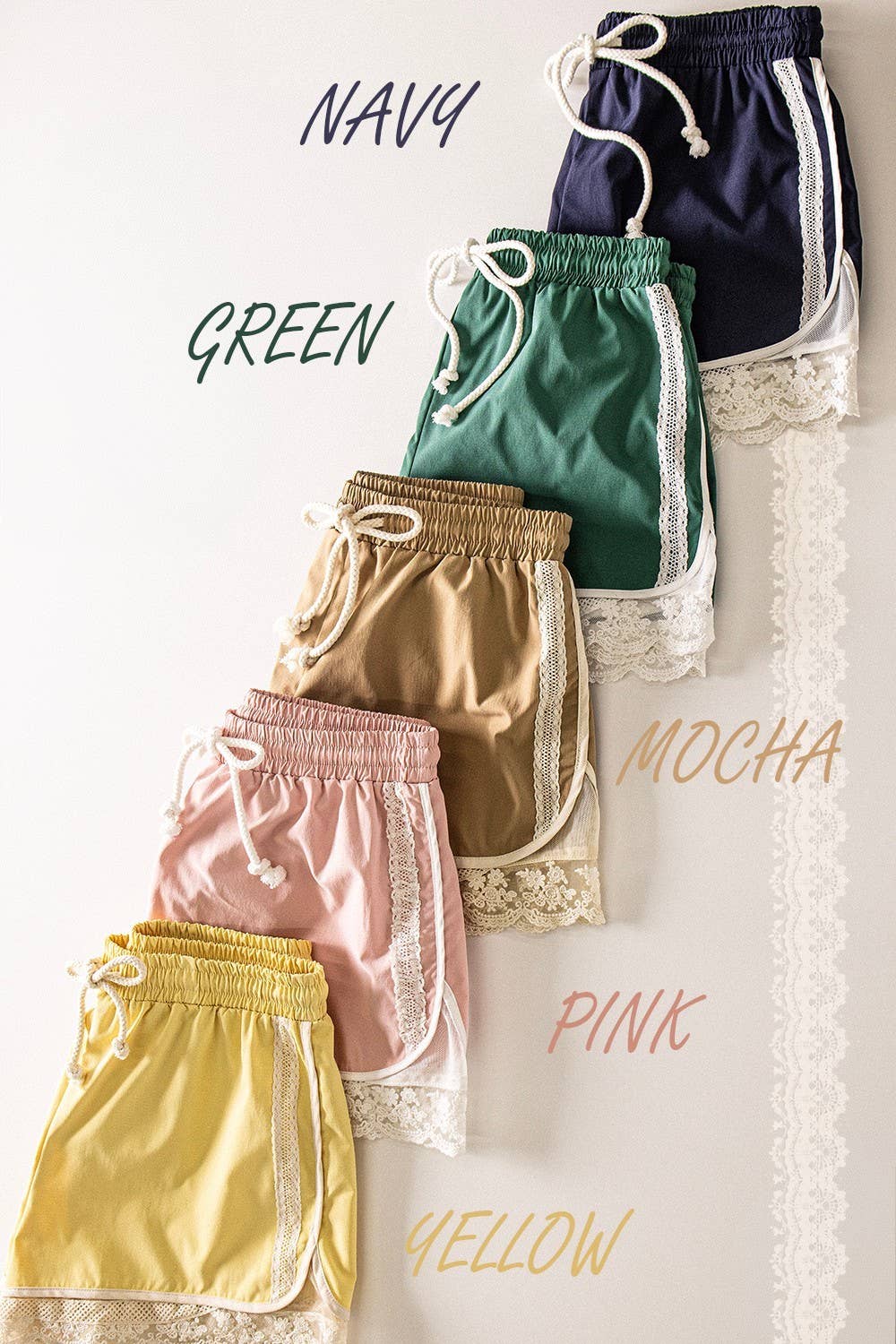 Lace Trim Activewear Shorts
