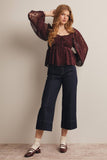 Daphne Blouse in Burgundy