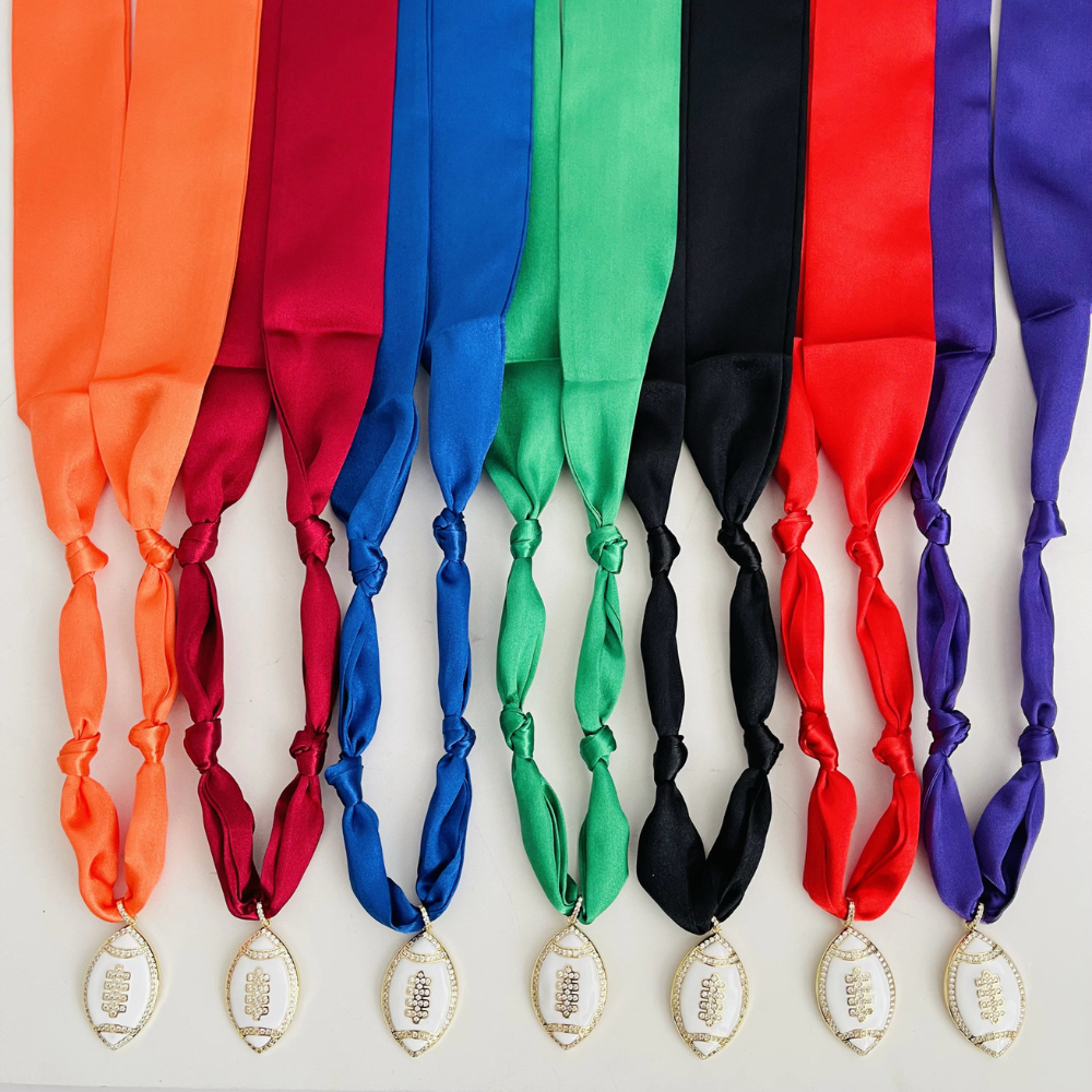 Game Day Scarf Necklace – Solid Colors- CLEARANCE