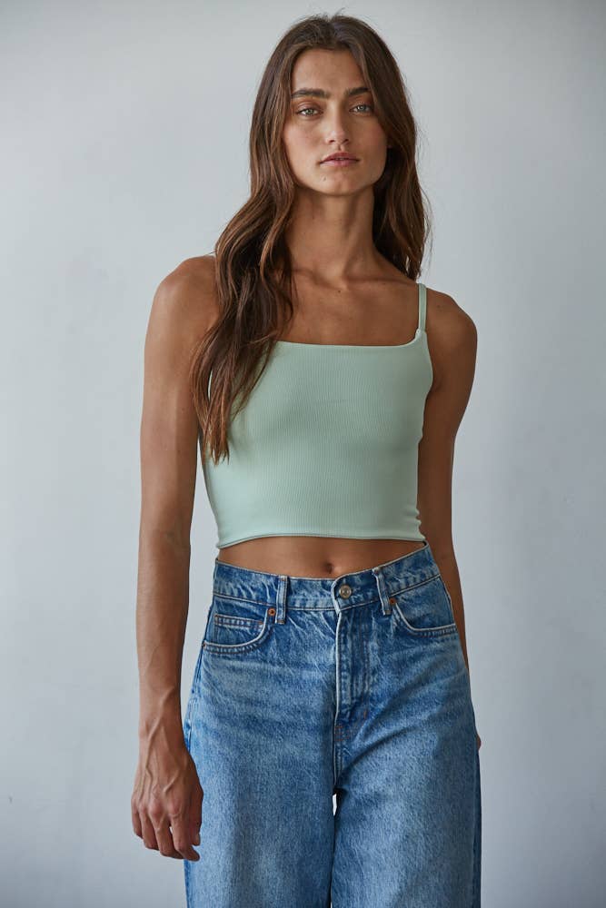 Reversible Striped Seamless Knit Cami
