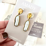 Statement earrings gold plated lightweight dangle
