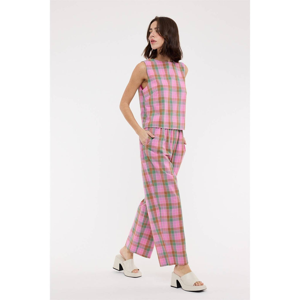 MULTI-PLAID PANTS