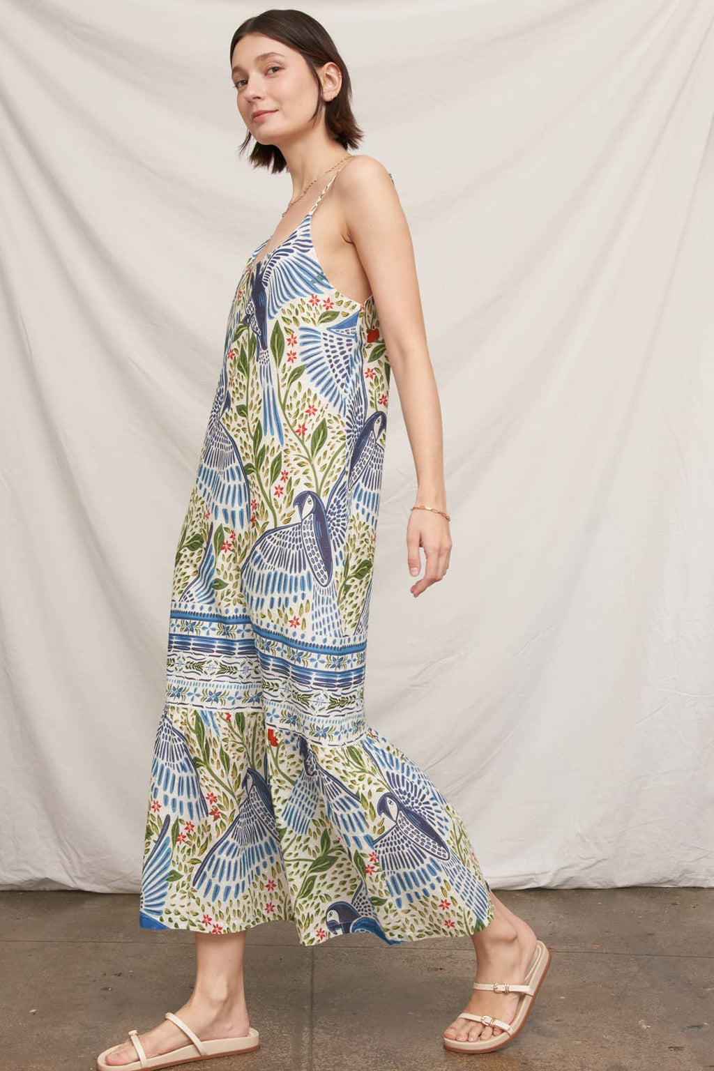 Avery Textured Cotton Maxi Dress
