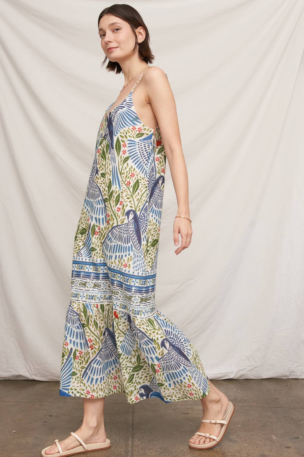 Avery Textured Cotton Maxi Dress