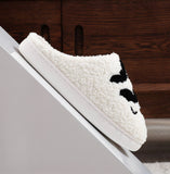 Halloween Bat Fleece Fluffy Home Slippers