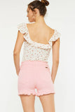 Casey Pink Cut Off Shorts