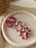 Valentine's Day Seamless Hair Ties (Set of 6)