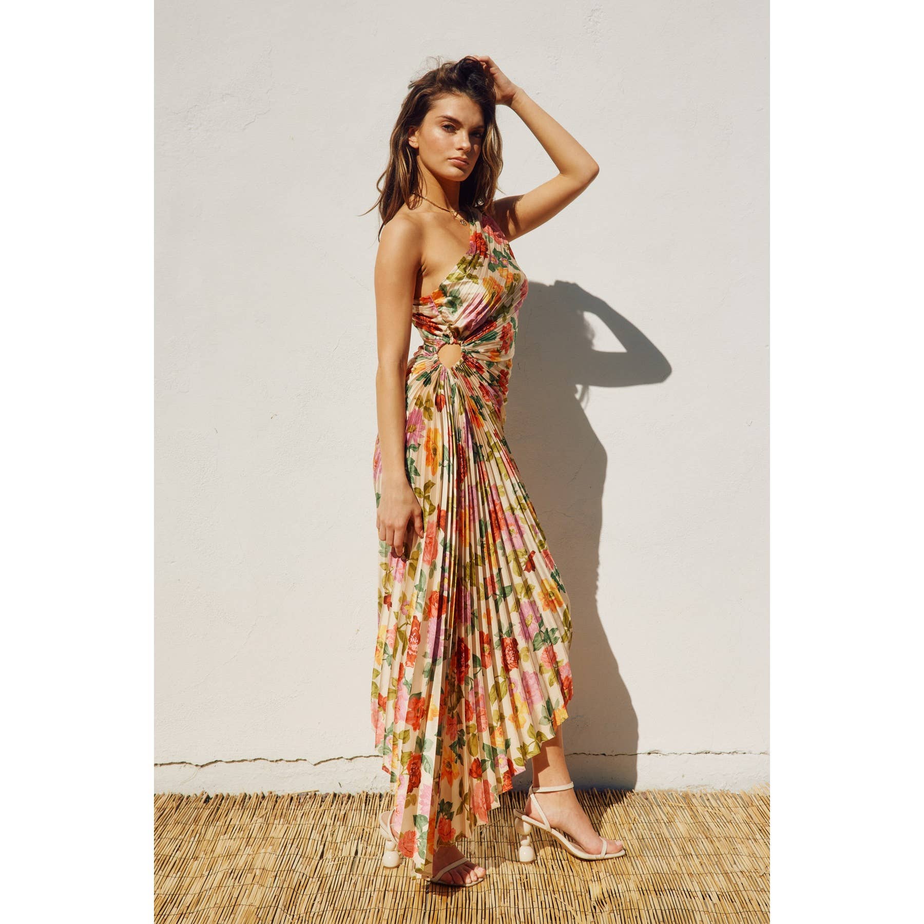 Gift of Love Asymmetrical Pleated Maxi Dress