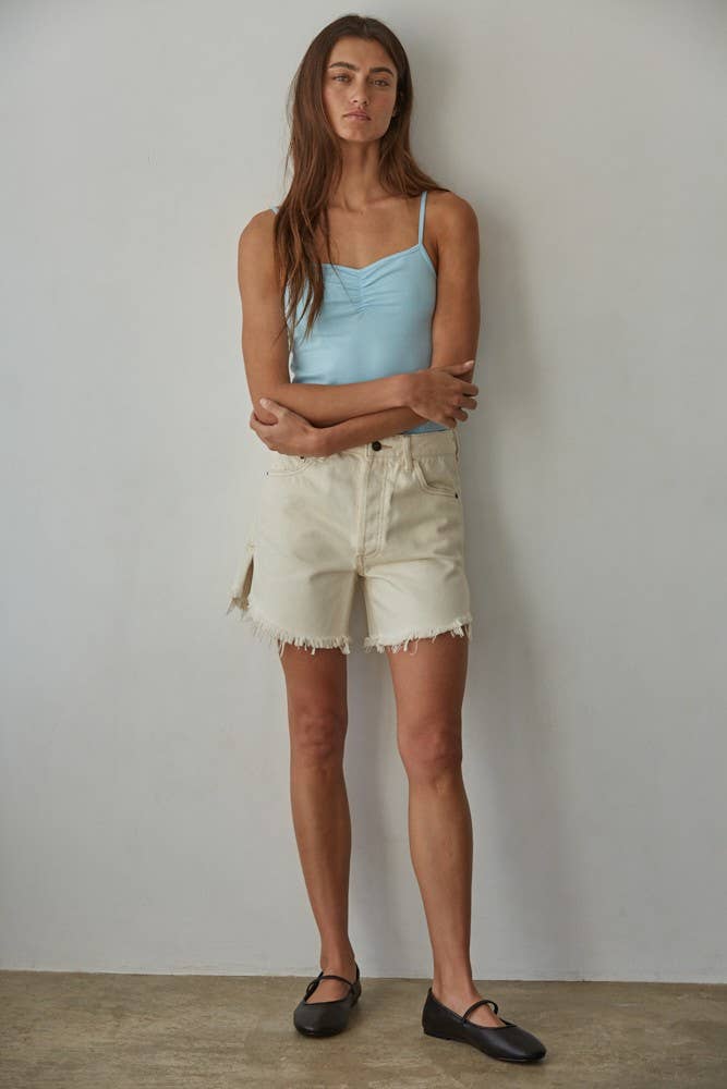 Knit Cotton Spandex Jersey V-Neck Cami Top