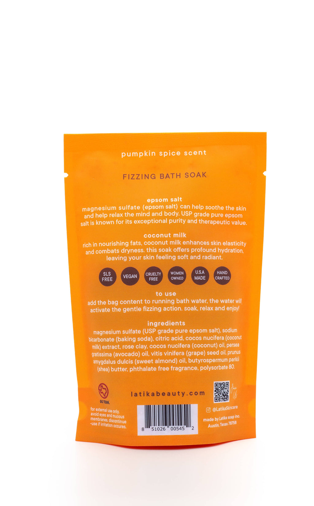 Halloween - Boo Ghost Fizzing Bath Soak - Pumpkin
