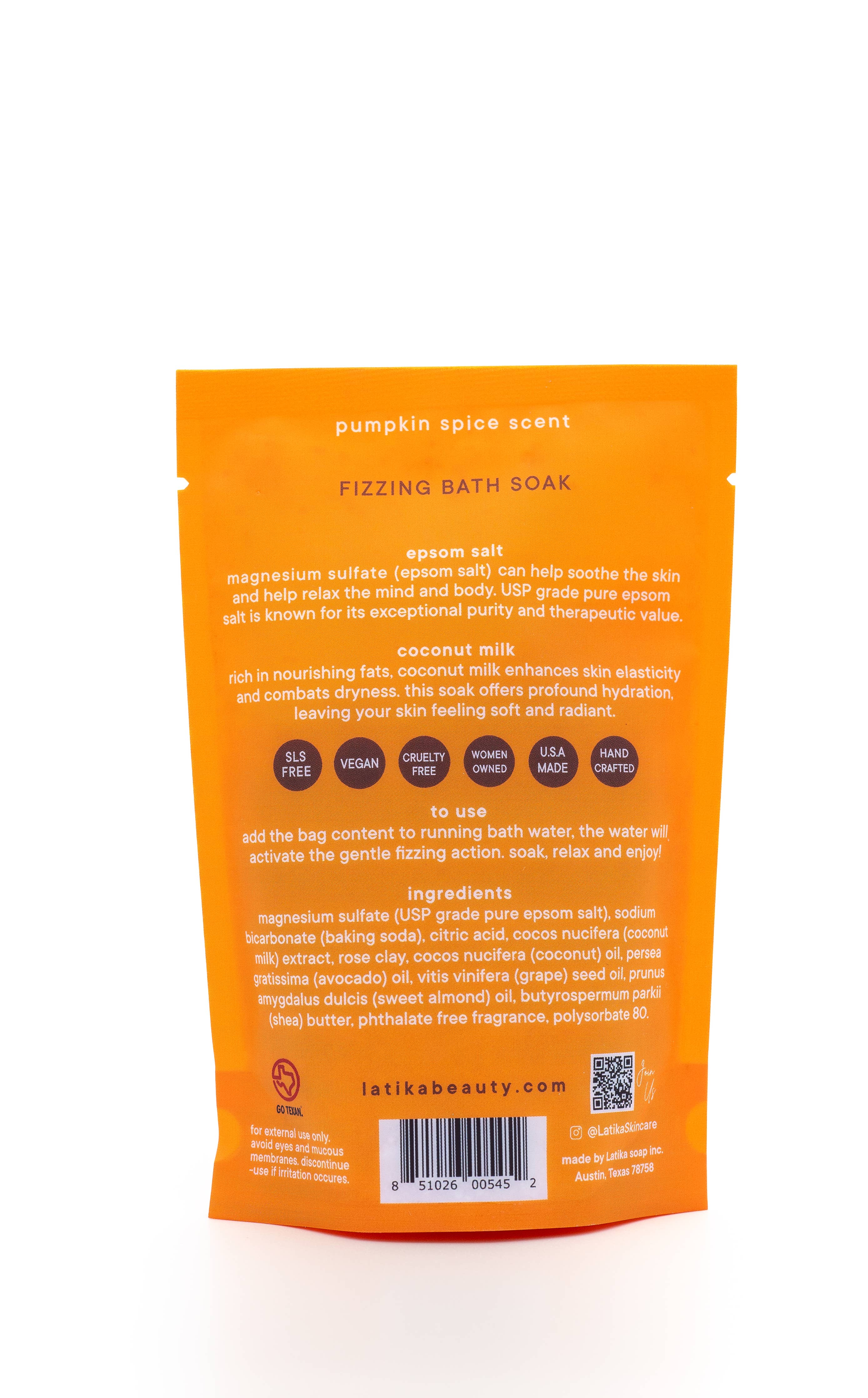 Halloween - Boo Ghost Fizzing Bath Soak - Pumpkin