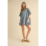 Washed Denim Mini Dress