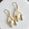 Lemon jade Artdeco earrings