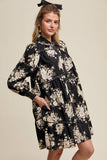 Floral Tiered Shirt Dress