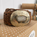 MERCURIO BROWN LEATHER BELT