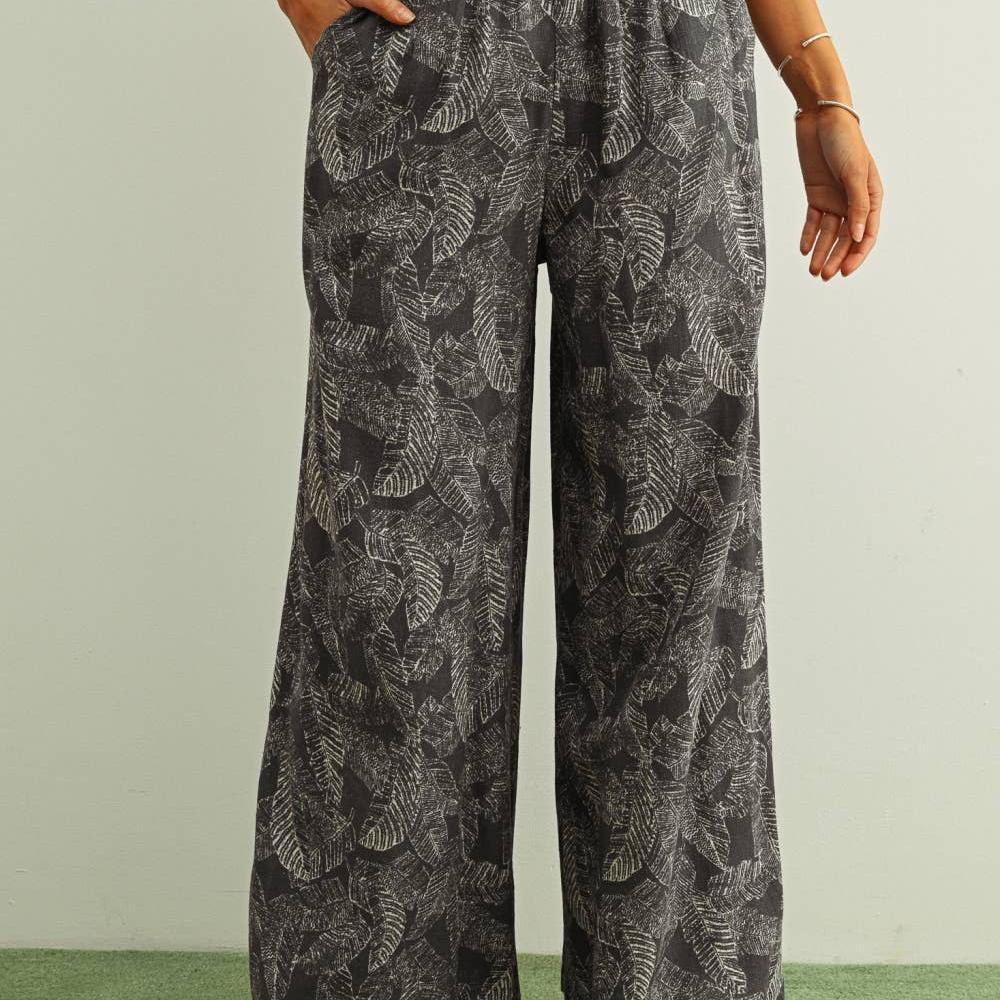 Talia Leaf Print Pants