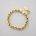 18k matte gold chain bracelet