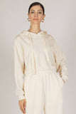 P. CILL Butter Modal Cropped Hoodie Top