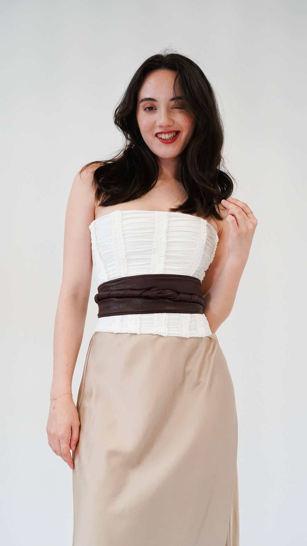 Tie-On Waist Cinching Obi Wrap Belt
