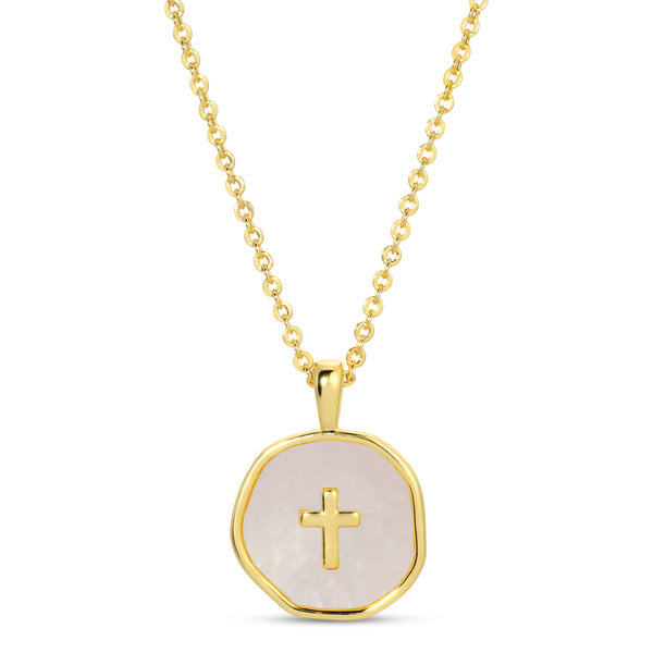 Shell With Cross Pendant Necklace
