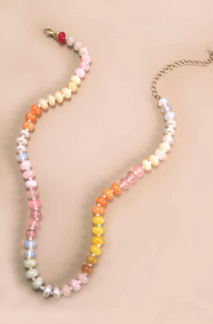 Agate Semi Precious Bead Necklace