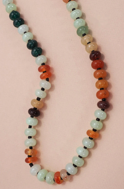 Agate Semi Precious Bead Necklace
