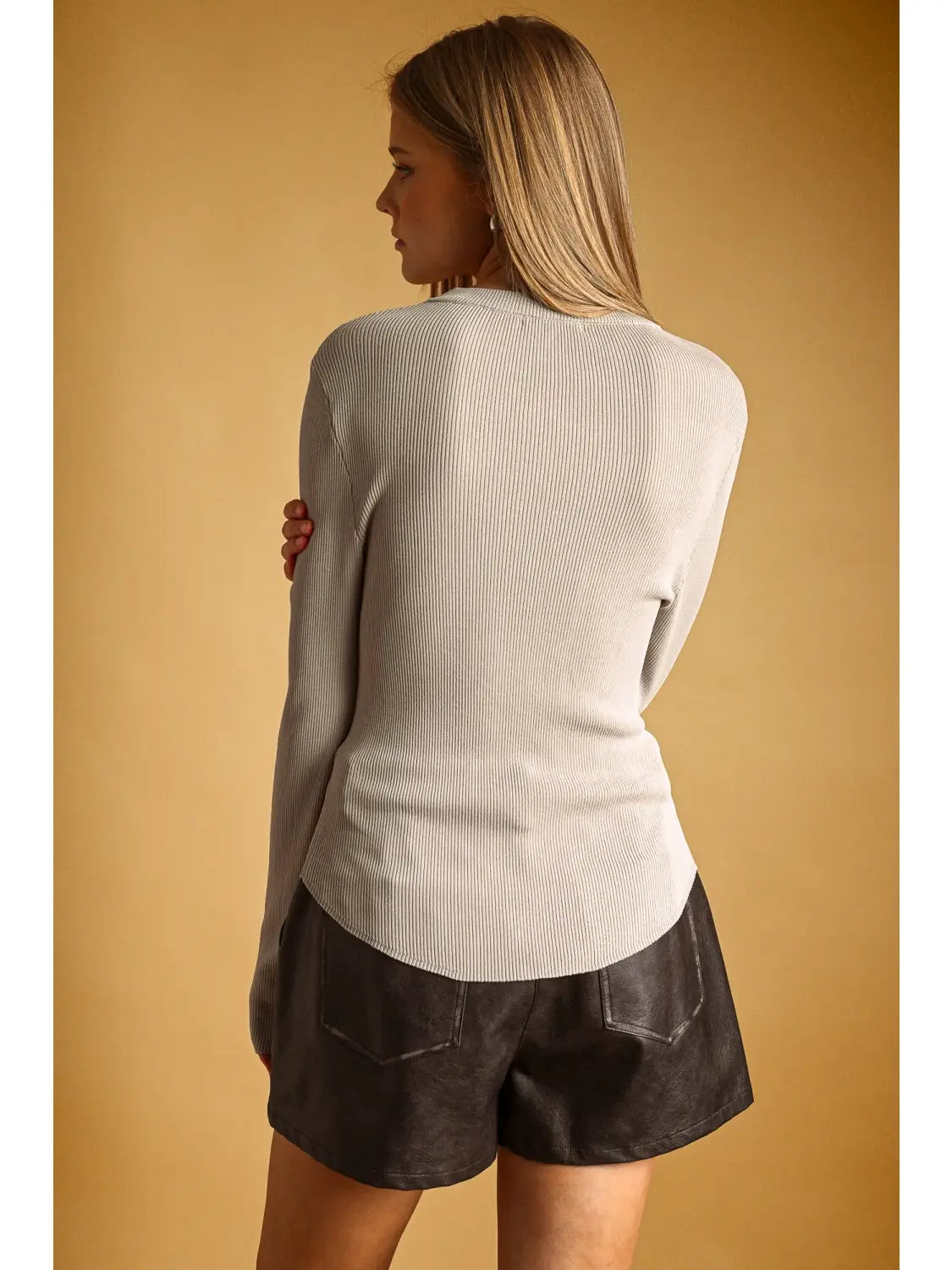 Robin Ribbed Long Sleeve Basic Top - 3 Colors