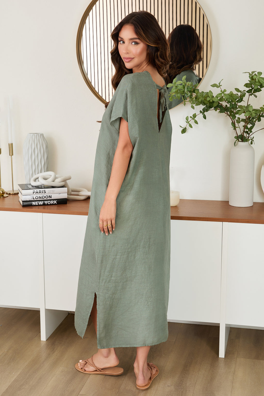 Rayna Linen Kaftan Dress