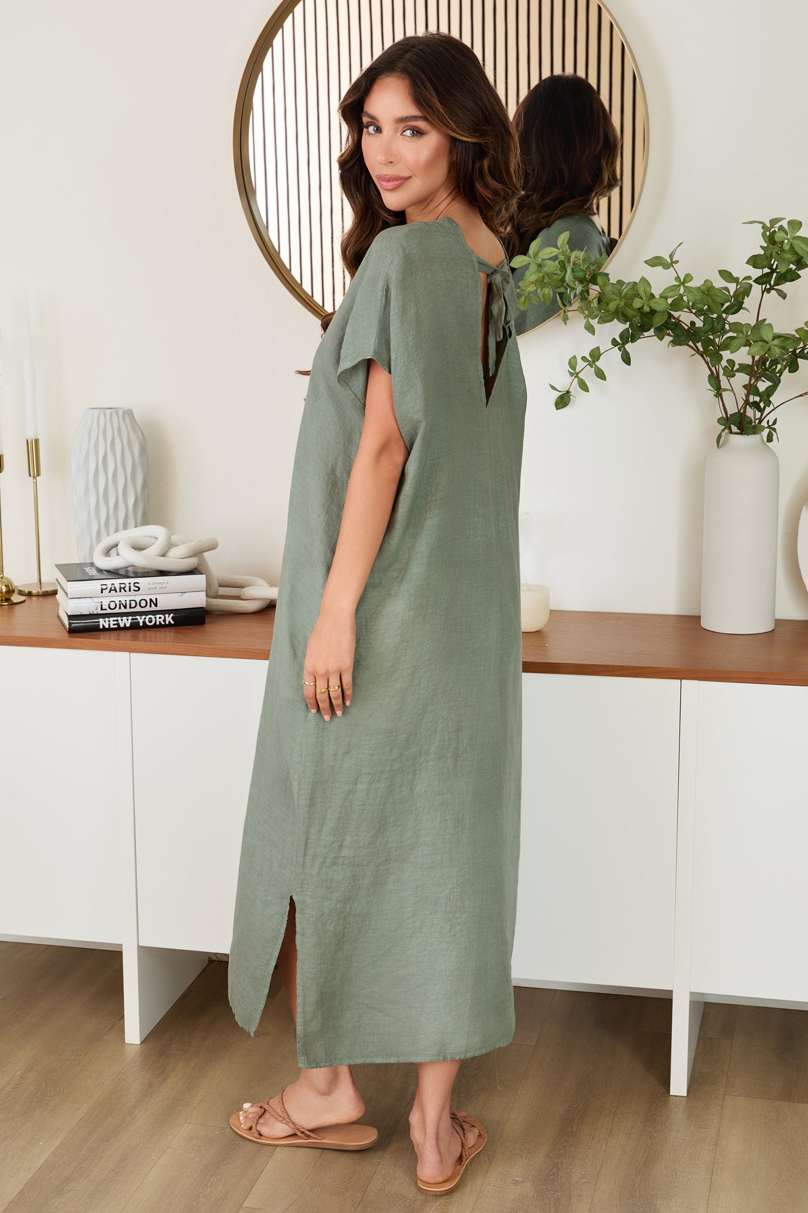 Rayna Linen Kaftan Dress