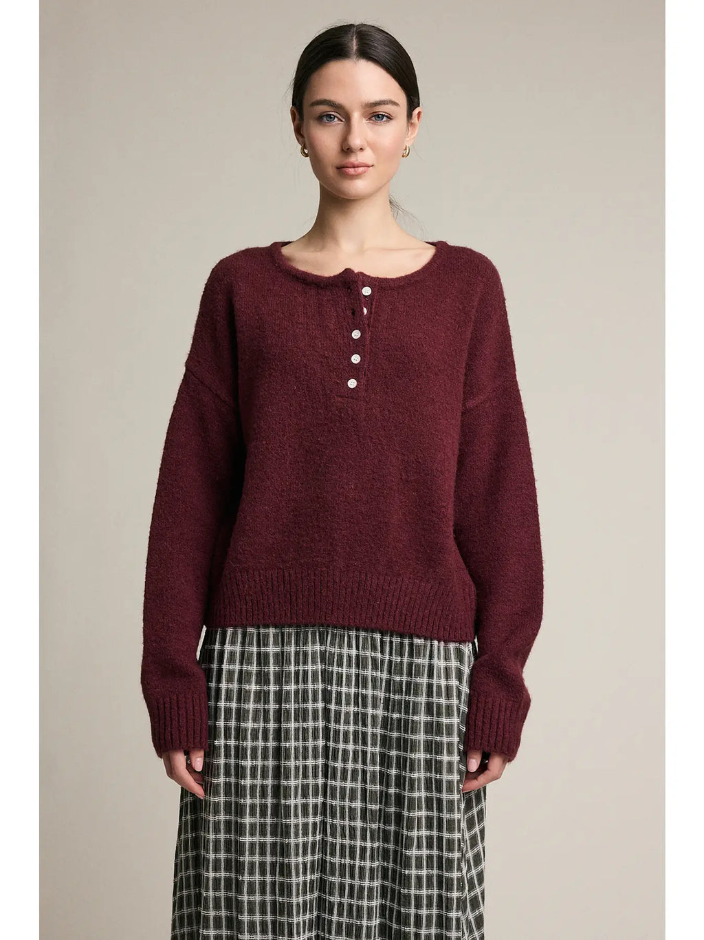 Ramona Button Detail Knit Sweater