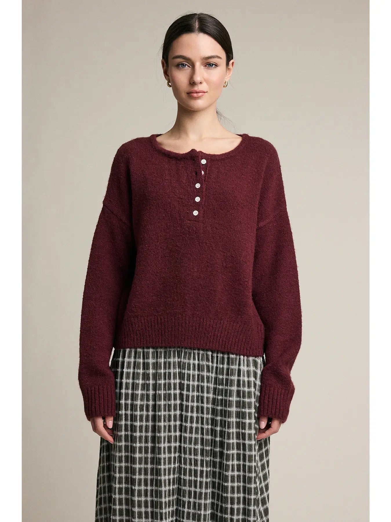 Ramona Button Detail Knit Sweater